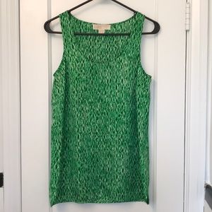 Michael Kors polyester green tank top